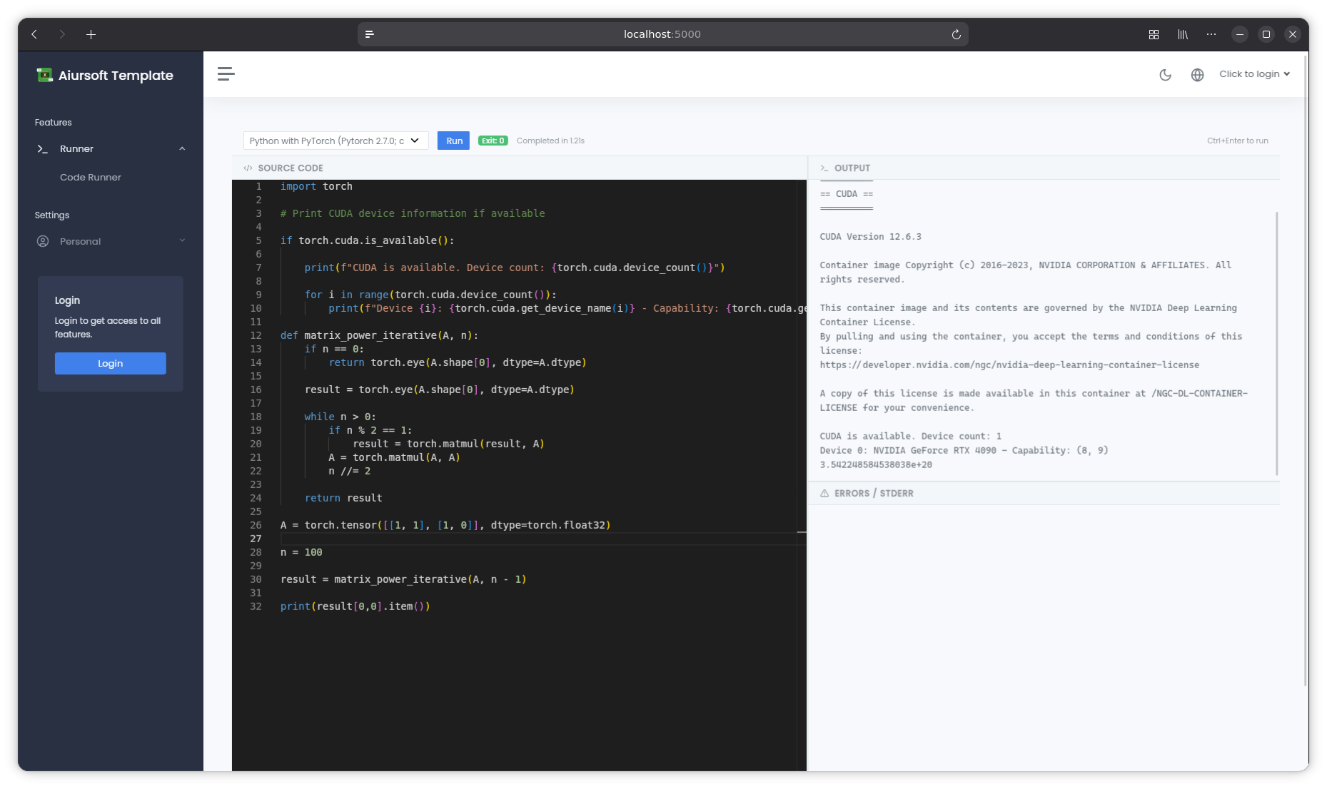 C++ Runner Server